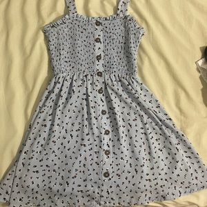 Blue flowy dress